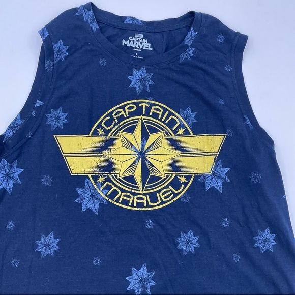 Captain Marvel Women’s Tank Top, Large. - Picture 2 of 5